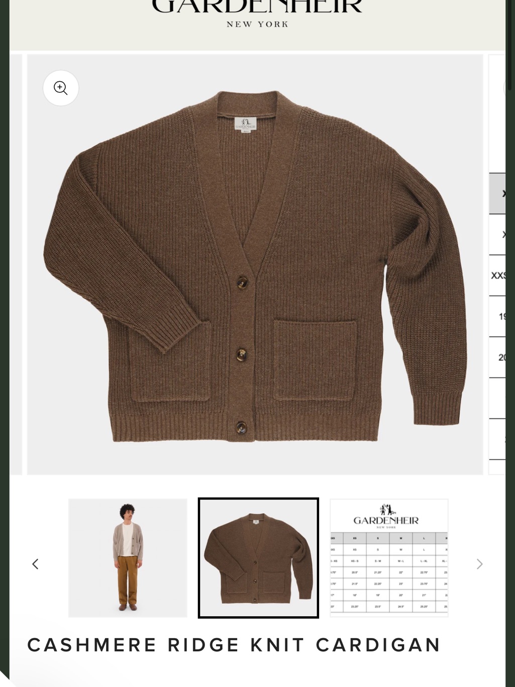 Gardenheir New York Cashmere Ridge Knit Cardigan Wool Cashmere Size Xs Nwt — image 2 of 6